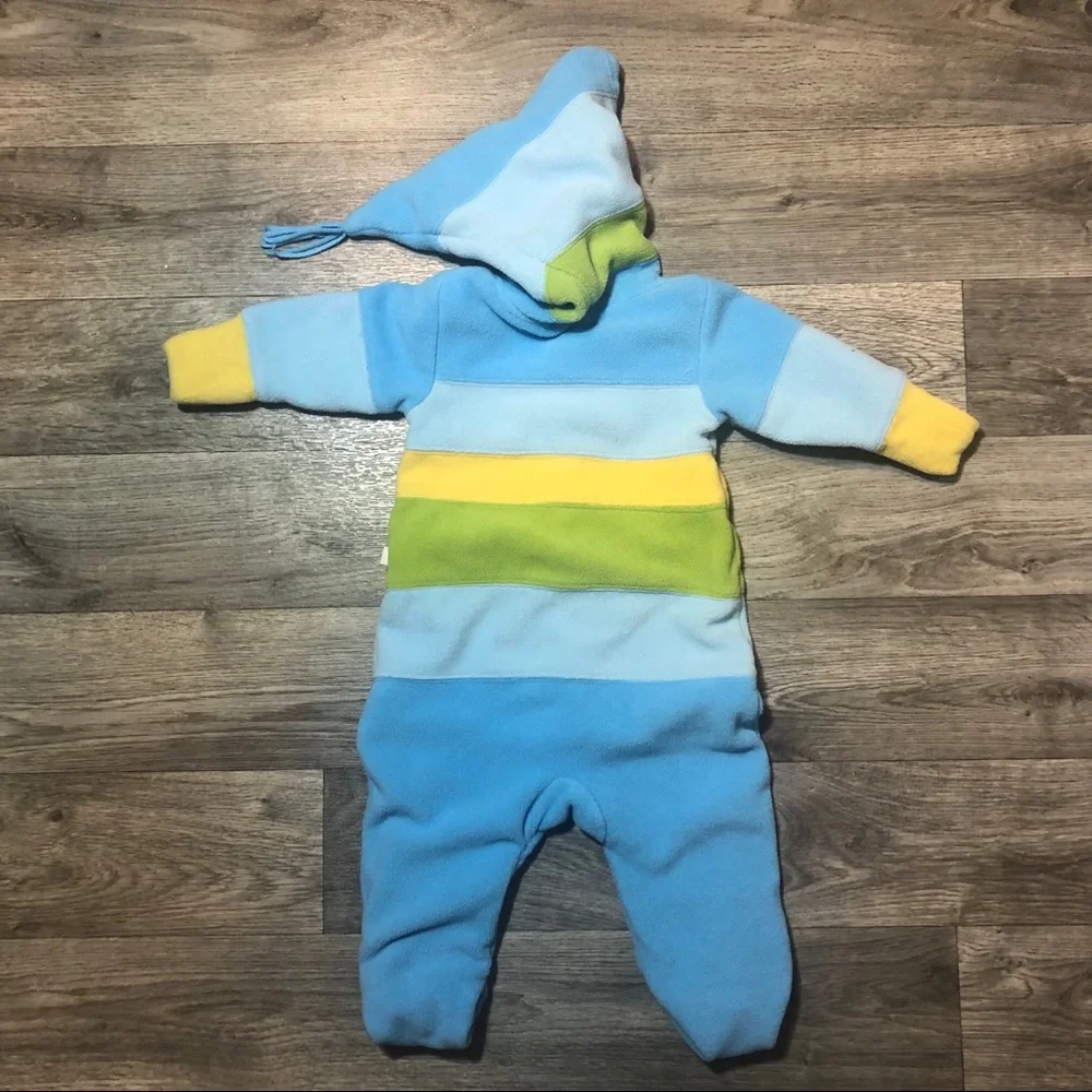 OshKosh Vintage Fleece Hooded Suit Baby 12mo